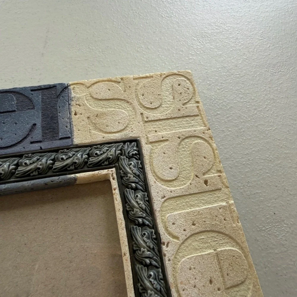 DEMDACO Bill Stross Sisters Blue Tan Stone Resin Picture 4x4